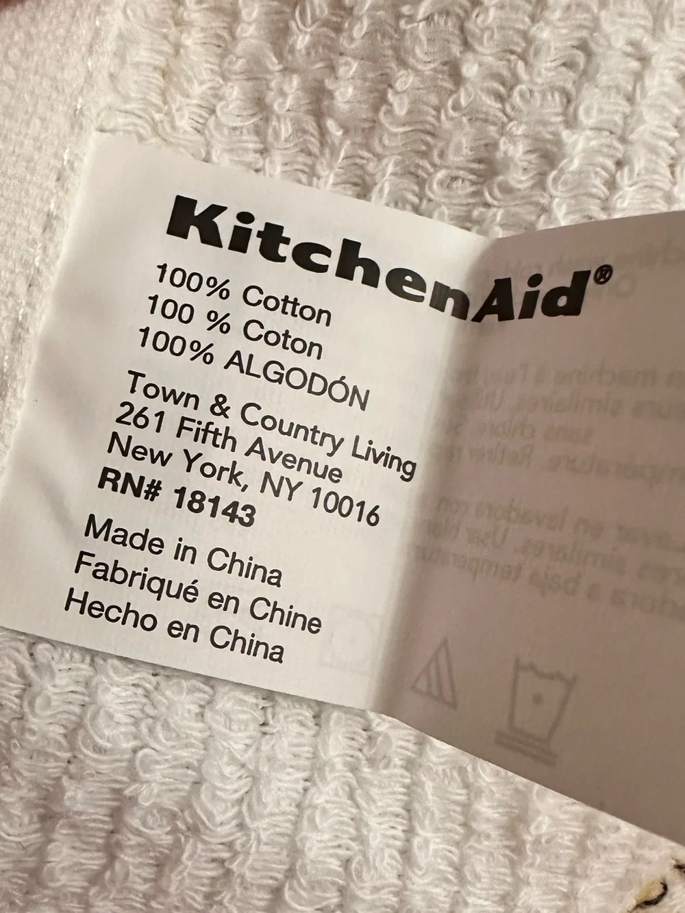 Kitchen towels label